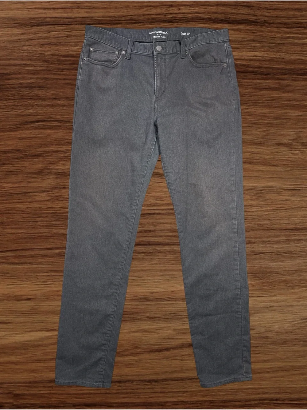 Banana Republic Travel Jeans Dark Gray Slim Fit Size 36/34